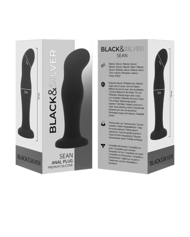 BLACK&SILVER - SEAN PLUG ANAL PREMIUM SILICONE NOIR
