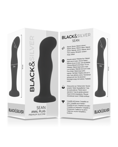 BLACK&SILVER - SEAN PLUG ANAL PREMIUM SILICONE NOIR
