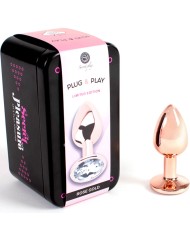 SECRETPLAY - PLUG ANAL EN MÉTAL OR ROSE PETITE TAILLE 7 CM