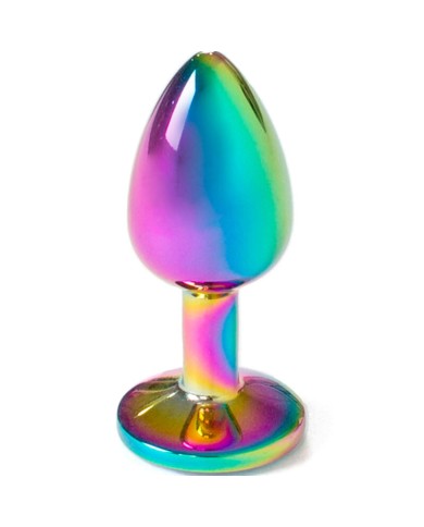 SECRETPLAY - PLUG ANAL EN MÉTAL ARC-EN-CIEL PETITE TAILLE 7 CM