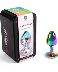 SECRETPLAY - PLUG ANAL EN MÉTAL ARC-EN-CIEL PETITE TAILLE 7 CM