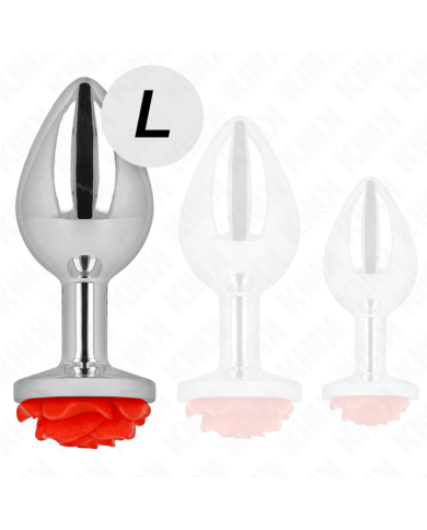 KINK - PLUG ANAL ROSE ROUGE TAILLE L
