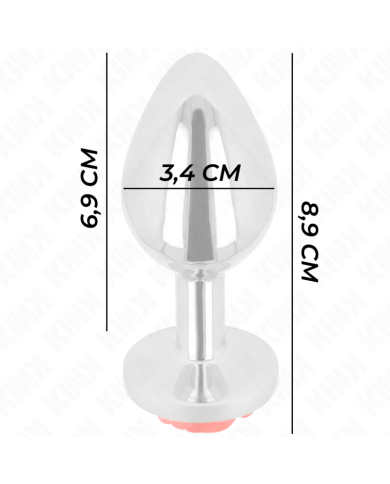 KINK - PLUG ANAL ROSE ROUGE TAILLE M