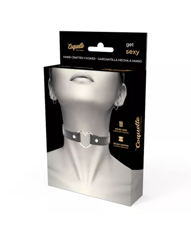 COQUETTE CHIC DESIRE - COLLIER CUIR VEGAN FEMME ACCESSOIRE COEUR COQUETTE CHIC DESIRE - COLLIER CUIR VEGAN FEMME ACCESSOIRE COEUR