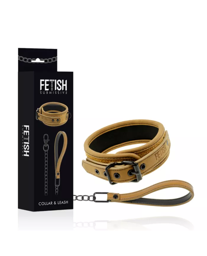 FETISH SUBMISSIVE ORIGIN - COLLIER CHAÎNE DOUBLÉE DE NÉOPRÈNE FETISH SUBMISSIVE ORIGIN - COLLIER CHAÎNE DOUBLÉE DE NÉOPRÈNE