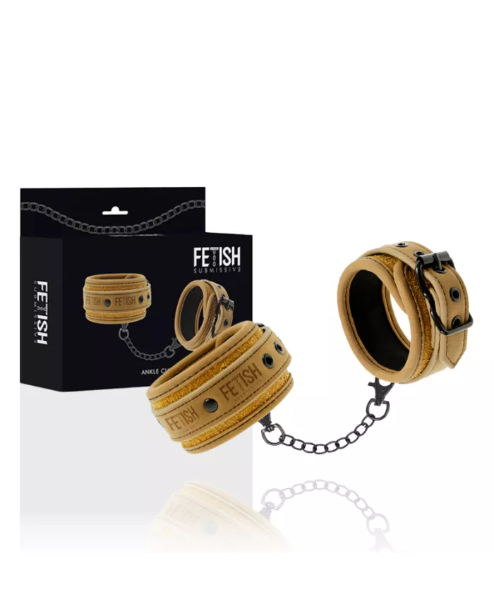 FETISH SUBMISSIVE ORIGEN - MENOTTES DE CHEVILLE EN CUIR VÉGÉTALIEN AVEC DOUBLURE EN NÉOPRÈNE FETISH SUBMISSIVE ORIGEN - MENOTTES DE CHEVILLE EN CUIR VÉGÉTALIEN AVEC DOUBLURE EN NÉOPRÈNE