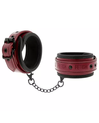 FETISH SUBMISSIVE DARK ROOM - MENOTTES EN CUIR VÉGAN AVEC DOUBLURE EN NÉOPRÈNE FETISH SUBMISSIVE DARK ROOM - MENOTTES EN CUIR VÉGAN AVEC DOUBLURE EN NÉOPRÈNE