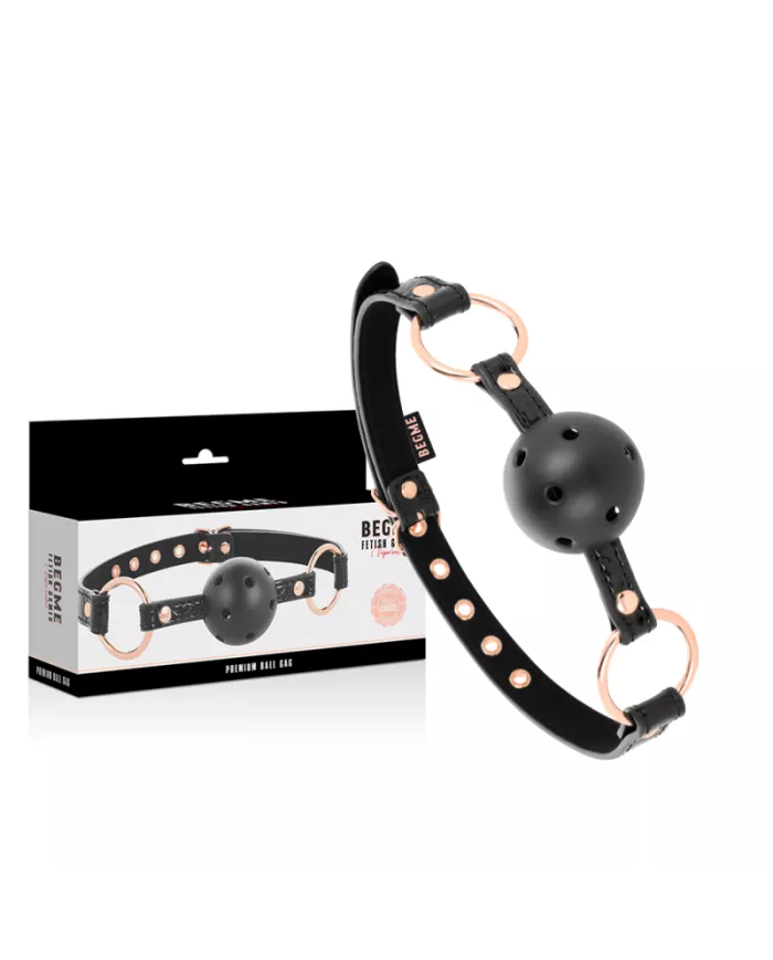 BEGME - BLACK EDITION BALL GAG CUIR VEGAN