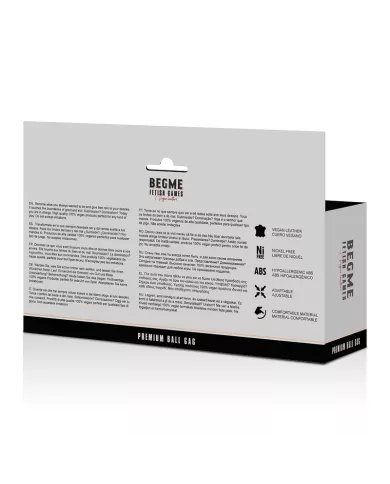 BEGME - BLACK EDITION BALL GAG CUIR VEGAN