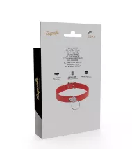 COQUETTE CHIC DESIRE - COLLIER CUIR VEGAN ROUGE FEMME ACCESSOIRE FÉTICHE COQUETTE CHIC DESIRE - COLLIER CUIR VEGAN ROUGE FEMME ACCESSOIRE FÉTICHE