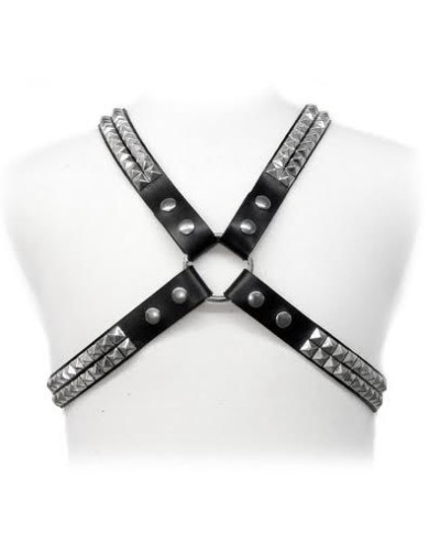 LEATHER BODY - HARNAIS CLOUS PYRAMIDAUX