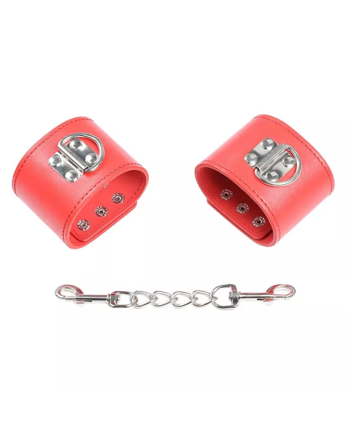 OHMAMA FETISH - MENOTTES ROUGES AVEC FERMETURE À PRESSION