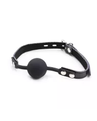 OHMAMA FETISH - BÂILLON BALLE EN SILICONE AVEC CEINTURE EN CUIR (CADENAS INCLUS) OHMAMA FETISH - BÂILLON BALLE EN SILICONE AVEC CEINTURE EN CUIR (CADENAS INCLUS)