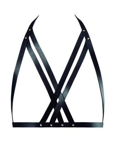 BIJOUX INDISCRETS MAZE - SOUTIEN-GORGE LICOL HARNAIS NOIR