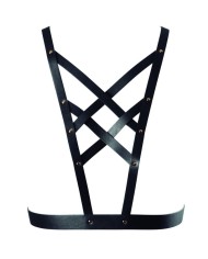 BIJOUX - INDISCRETS MAZE HARNAIS CROISÉ AVEC COLLIER NOIR