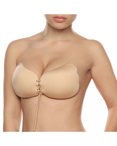 BYE-BRA - LACE-IT RENFORCEMENT PUSH-UP BEIGE BONNET D