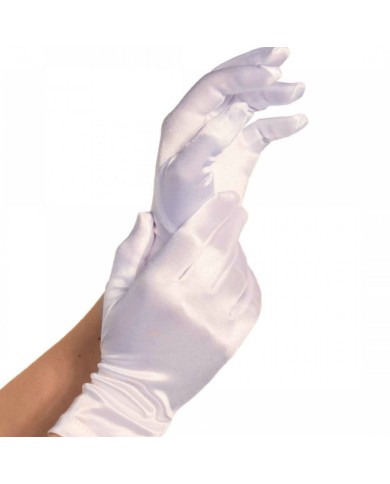 LEG AVENUE - GANTS SATIN BLANCS