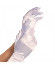 LEG AVENUE - GANTS SATIN BLANCS