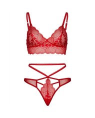 LEG AVENUE - ENSEMBLE 2 PIÈCES BRALETTE ET STRING DENTELLE M/L