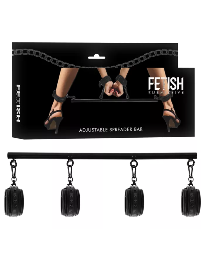 FETISH SUBMISSIVE BONDAGE - BARRE SÉPARATEUR RÉGLABLE 4 PIÈCES FETISH SUBMISSIVE BONDAGE - BARRE SÉPARATEUR RÉGLABLE 4 PIÈCES