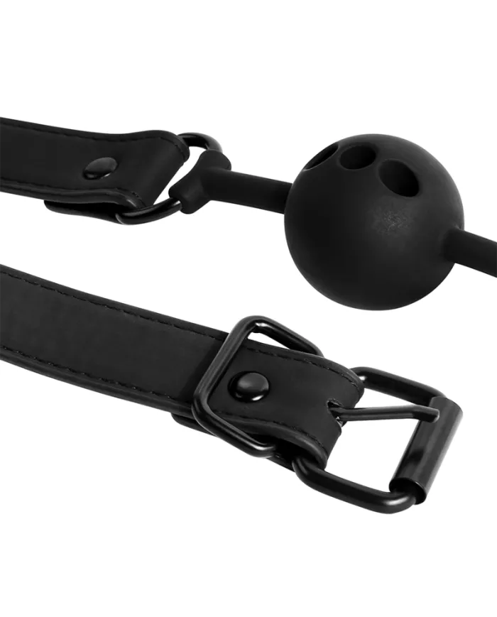 FETISH SUBMISSIVE BONDAGE - BÂILLON À BOULE EN SILICONE RESPIRANT