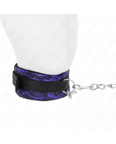 KINK - COLLIER COURT EN DENTELLE DE VELOURS AVEC CEINTURE 105 CM AVEC GARNITURE EN NYLON 44 X 5,5 CM KINK - COLLIER COURT EN DENTELLE DE VELOURS AVEC CEINTURE 105 CM AVEC GARNITURE EN NYLON 44 X 5,5 CM