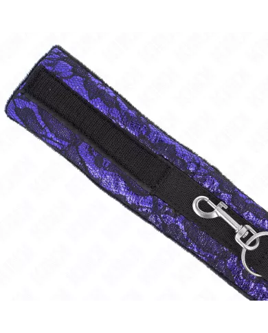 KINK - COLLIER COURT EN DENTELLE DE VELOURS AVEC CEINTURE 105 CM AVEC GARNITURE EN NYLON 44 X 5,5 CM KINK - COLLIER COURT EN DENTELLE DE VELOURS AVEC CEINTURE 105 CM AVEC GARNITURE EN NYLON 44 X 5,5 CM