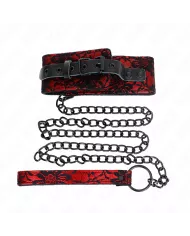 KINK - COLLIER DENTELLE AVEC CEINTURE AVEC CEINTURE EN CUIR VRAI 105 CM / 44 X 5,5 CM
