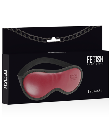 FETISH SUBMISSIVE DARK ROOM - MASQUE EN CUIR VÉGAN AVEC DOUBLURE EN NÉOPRÈNE