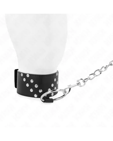 KINK - COLLIER AVEC CEINTURE 65 CM AVEC RIVET V RÉGLABLE 36-43 CM X 5 CM KINK - COLLIER AVEC CEINTURE 65 CM AVEC RIVET V RÉGLABLE 36-43 CM X 5 CM