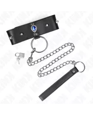 KINK - COLLIER 65 CM AVEC BRACELET AVEC DIAMANTS BLEU AJUSTABLE 36-43 CM X 5 CM