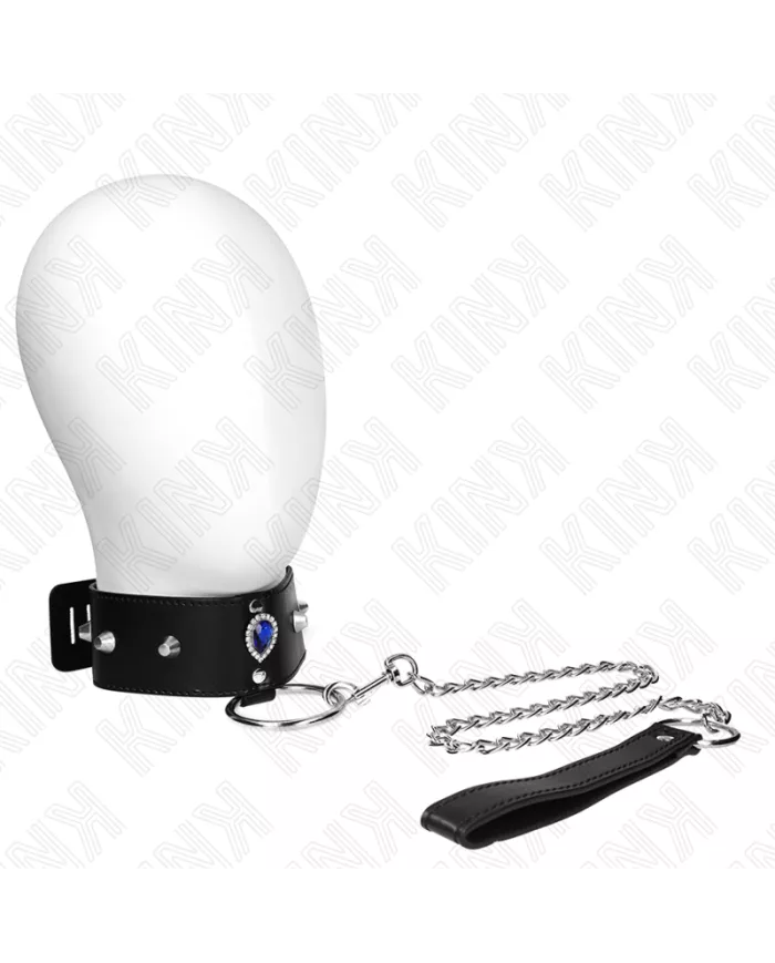 KINK - COLLIER 65 CM AVEC BRACELET AVEC DIAMANTS BLEU AJUSTABLE 36-43 CM X 5 CM