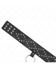 KINK - COLLIER 65 CM AVEC LAISSE AVEC CLOUS ARGENTÉS MODÈLE 3 RÉGLABLE 36-43 CM X 5 CM