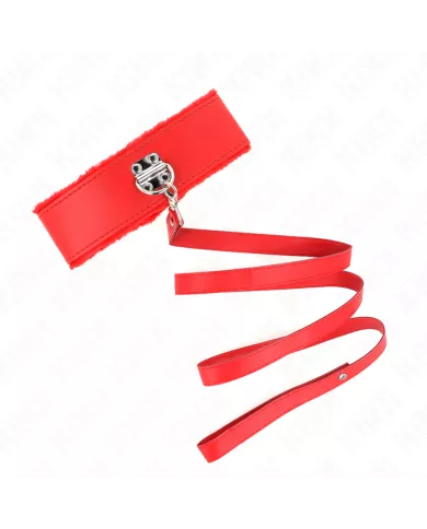 KINK - COLLIER AVEC LAISSE 116 CM AVEC CLOUS ARGENTÉS MODÈLE 4 ROUGE AJUSTABLE 40-48 CM X 6 CM KINK - COLLIER AVEC LAISSE 116 CM AVEC CLOUS ARGENTÉS MODÈLE 4 ROUGE AJUSTABLE 40-48 CM X 6 CM