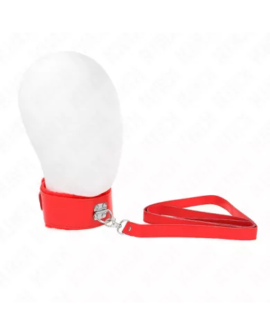 KINK - COLLIER AVEC LAISSE 116 CM AVEC CLOUS ARGENTÉS MODÈLE 4 ROUGE AJUSTABLE 40-48 CM X 6 CM KINK - COLLIER AVEC LAISSE 116 CM AVEC CLOUS ARGENTÉS MODÈLE 4 ROUGE AJUSTABLE 40-48 CM X 6 CM