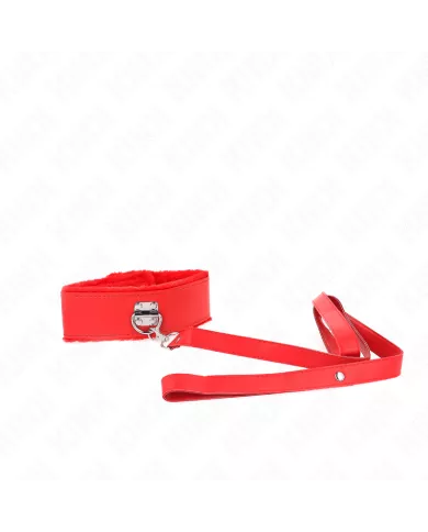 KINK - COLLIER AVEC LAISSE 116 CM AVEC CLOUS ARGENTÉS MODÈLE 4 ROUGE AJUSTABLE 40-48 CM X 6 CM KINK - COLLIER AVEC LAISSE 116 CM AVEC CLOUS ARGENTÉS MODÈLE 4 ROUGE AJUSTABLE 40-48 CM X 6 CM