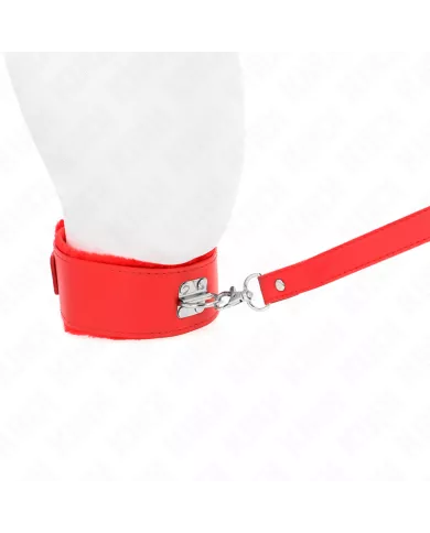 KINK - COLLIER AVEC LAISSE 116 CM AVEC CLOUS ARGENTÉS MODÈLE 4 ROUGE AJUSTABLE 40-48 CM X 6 CM KINK - COLLIER AVEC LAISSE 116 CM AVEC CLOUS ARGENTÉS MODÈLE 4 ROUGE AJUSTABLE 40-48 CM X 6 CM