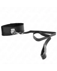 KINK - COLLIER AVEC CEINTURE 116 CM AVEC BRACELET EN CUIR NOIR AJUSTABLE 40-48 CM X 6 CM
