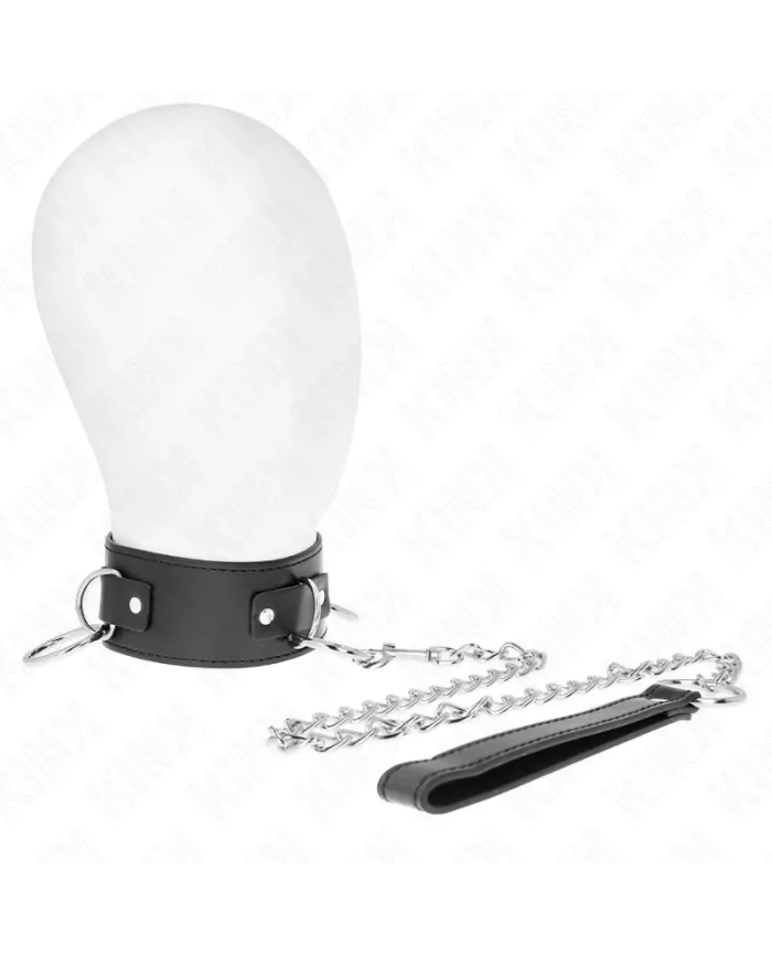 KINK - COLLIER AVEC LAISSE 65 CM 3 ANNEAUX MODÈLE 2 RÉGLABLE 36-43 CM X 5 CM