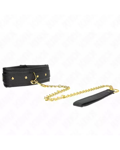 KINK - COLLIER AVEC BRACELET IMITATION CUIR ÉPONGE MODÈLE 1 RÉGLABLE 37-54 CM X 3 CM KINK - COLLIER AVEC BRACELET IMITATION CUIR ÉPONGE MODÈLE 1 RÉGLABLE 37-54 CM X 3 CM