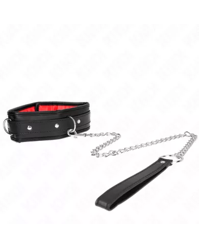 KINK - COLLIER AVEC BRACELET IMITATION CUIR ÉPONGE MODÈLE 3 RÉGLABLE 37-54 CM X 3 CM KINK - COLLIER AVEC BRACELET IMITATION CUIR ÉPONGE MODÈLE 3 RÉGLABLE 37-54 CM X 3 CM