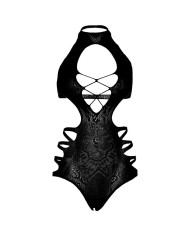 LEG AVENUE - BODY BRETELLES DÉCOUPÉE TAILLE UNIQUE - NOIR