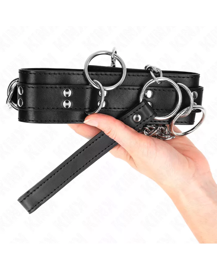 KINK - COLLIER ESCLAVAGE 3 ANNEAUX AVEC SANGLE 80 CM 53 X 5 CM