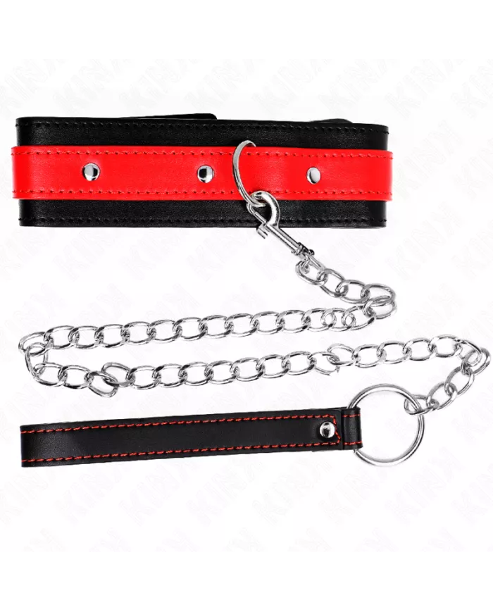 KINK - COLLIER AVEC BRACELET ROUGE 65 CM AJUSTABLE 36-43 CM X 5 CM