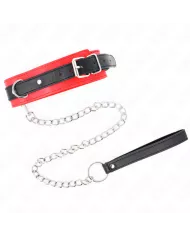 KINK - COLLIER MODÈLE BASIC AVEC LAISSE 65 CM MODÈLE 3 ROUGE 53 X 5 CM
