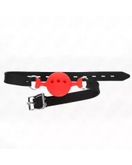 KINK - BAG ENTIER EN SILICONE 55 x 2 CM AVEC BOULE DE 4,5 CM TAILLE M ROUGE AJUSTABLE 35-51 CM