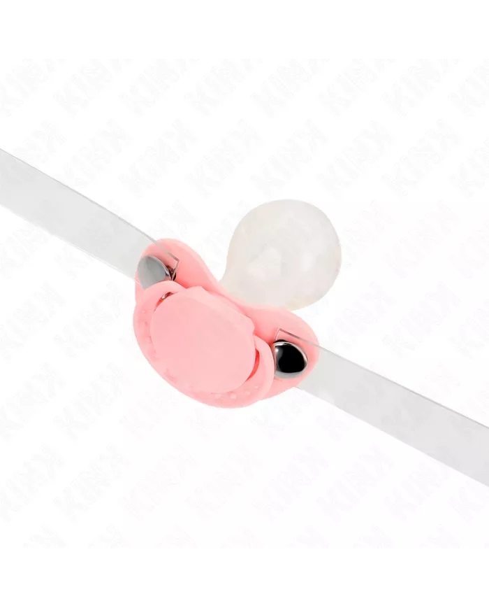KINK - GAG EN FORME DE SUCETTE ROSE 5,5 x 4 CM AJUSTABLE 43-60 CM