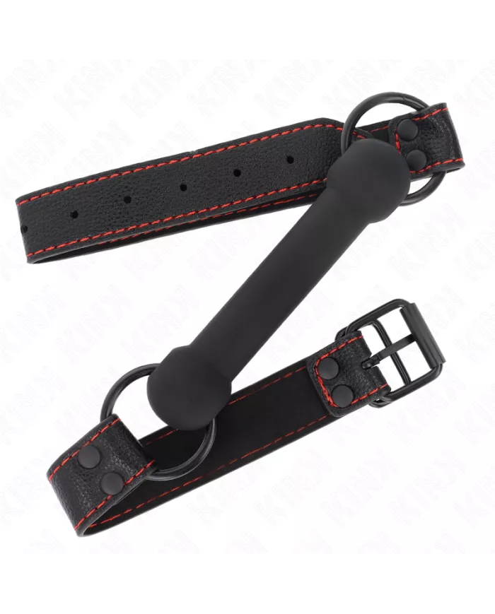 KINK - BONE BAG AVEC SANGLE EN CUIR NOIR AJUSTABLE 41-57 CM