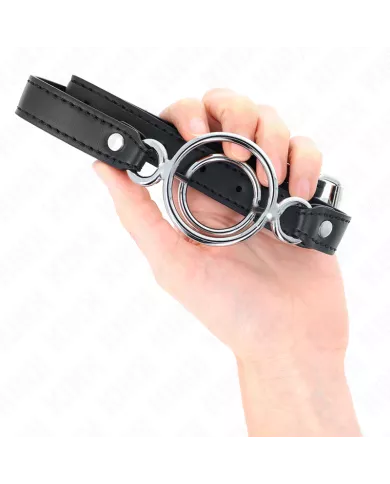 KINK - GAG AVEC PLUSIEURS O-RINGS 5 CM NOIR 63 X 2,5 CM KINK - GAG AVEC PLUSIEURS O-RINGS 5 CM NOIR 63 X 2,5 CM