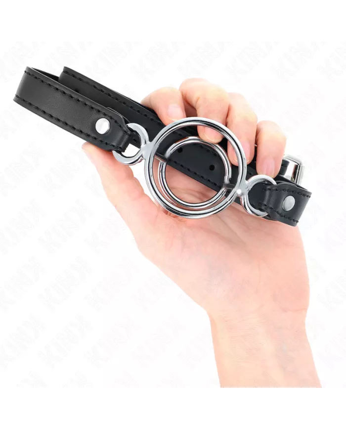 KINK - GAG AVEC PLUSIEURS O-RINGS 5 CM NOIR 63 X 2,5 CM